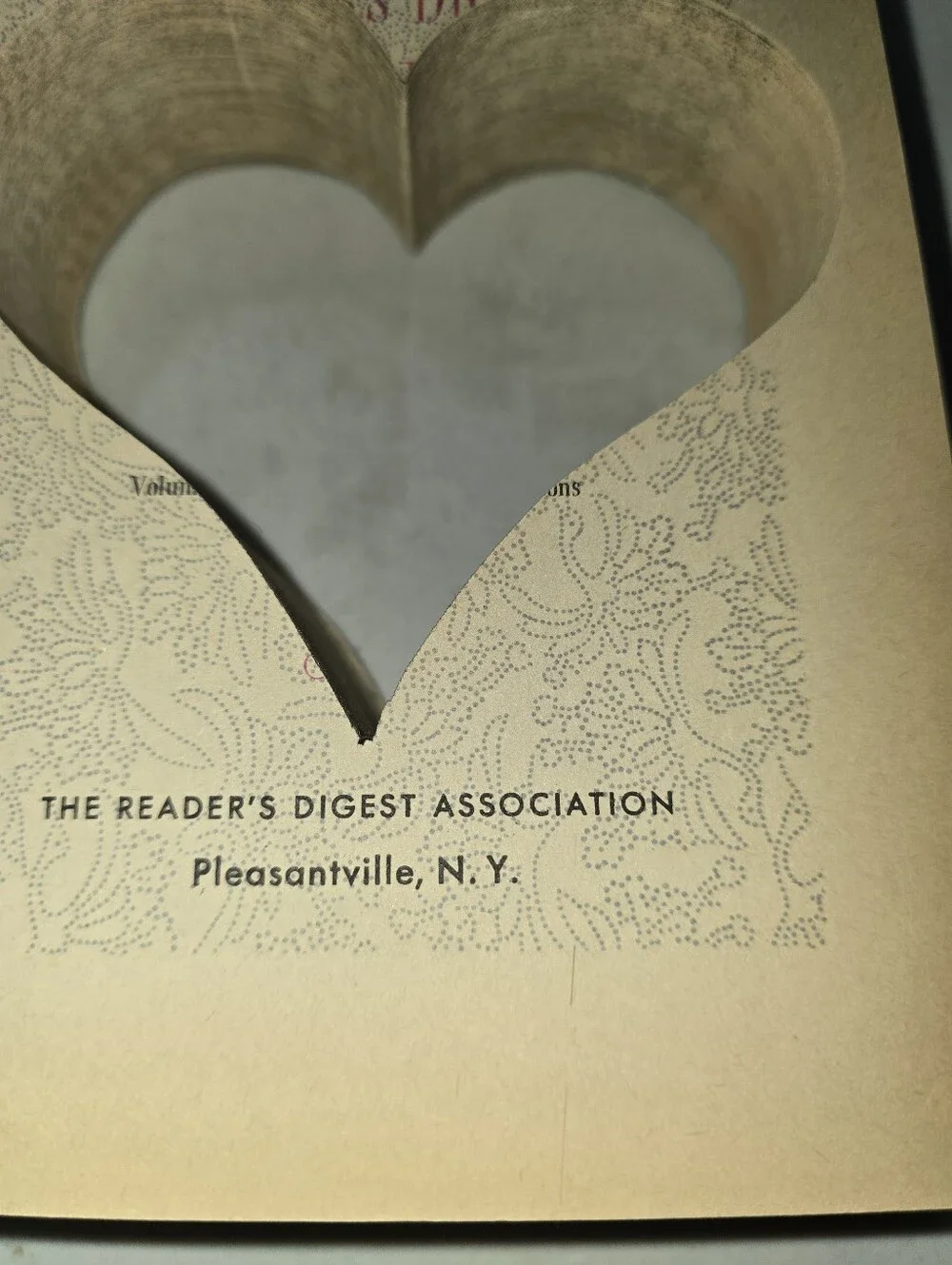 Decorative Reader's Digest, Heart Cutout Book,  Light Blue and Cream, 8x2x5